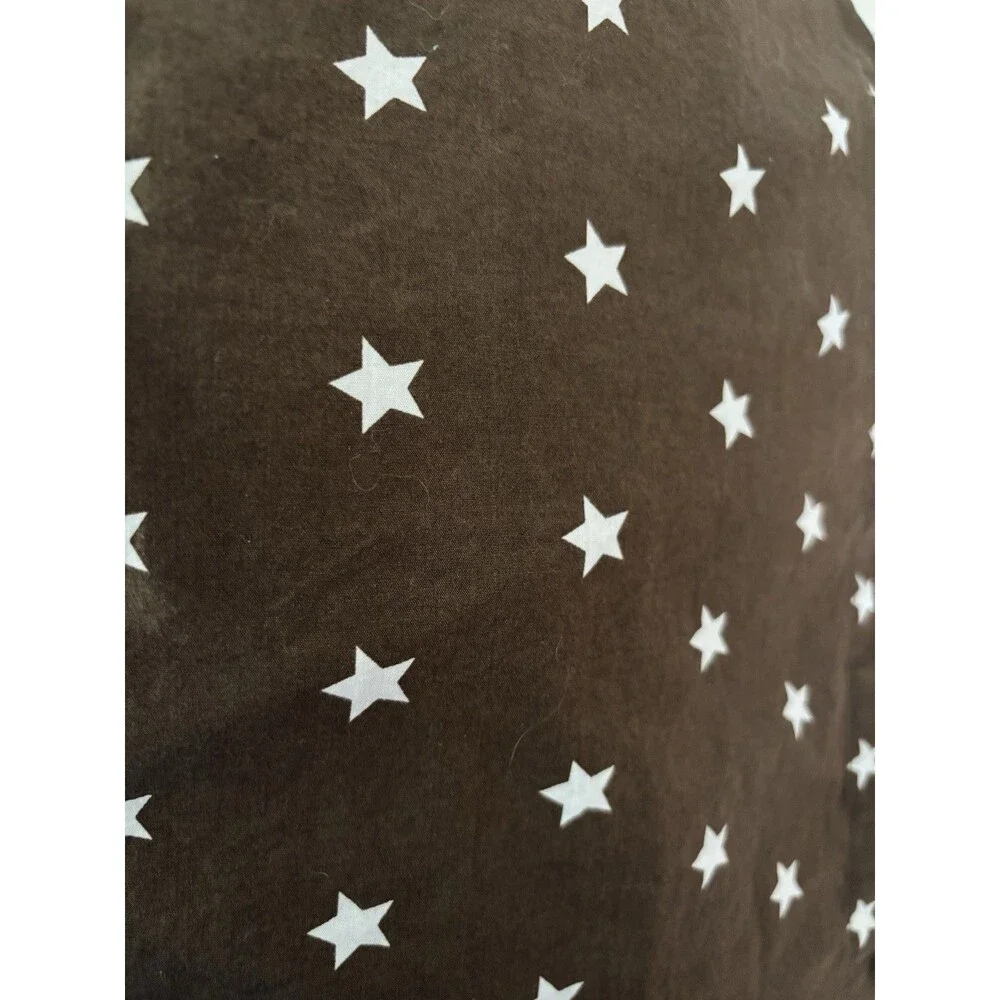 Pottery Barn Kids Twin Duvet Brown With White Star Patterned Fabric